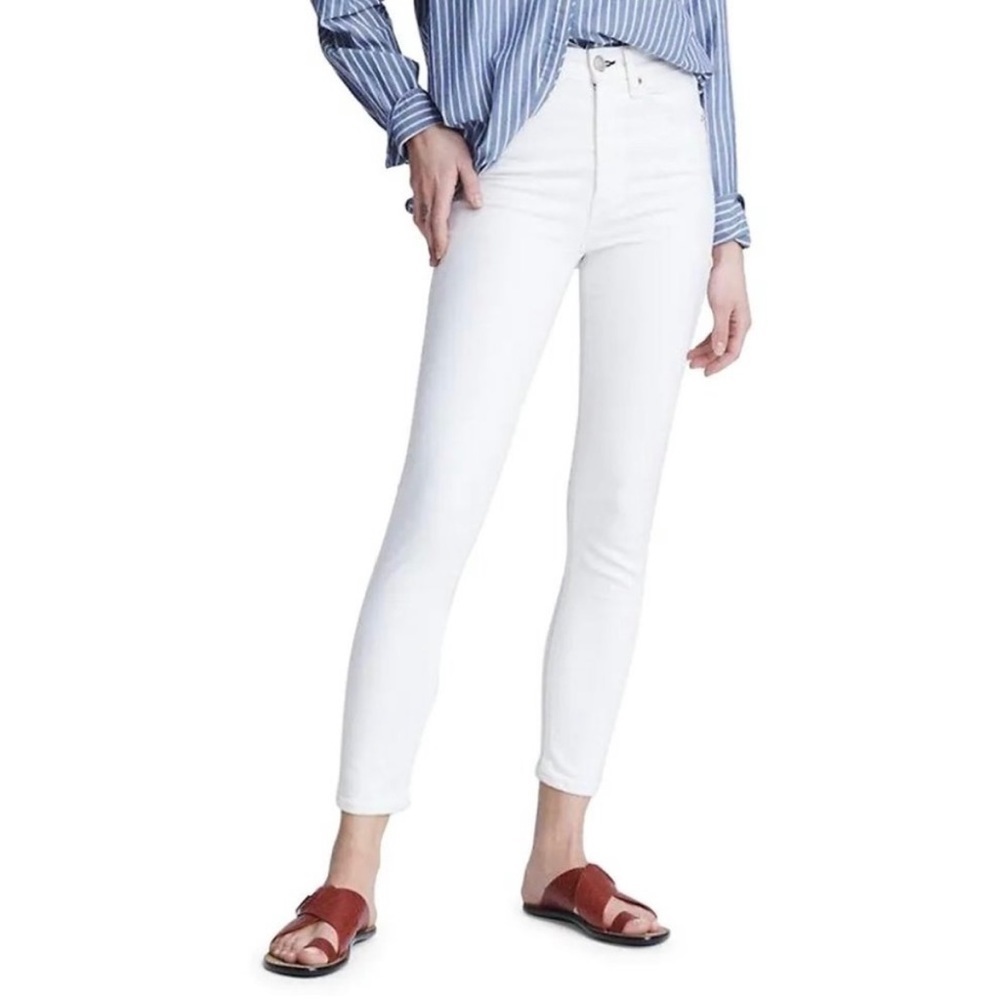 Rag & Bone High Rise Ankle Skinny Jeans White Size 24 NWT MSRP $195
